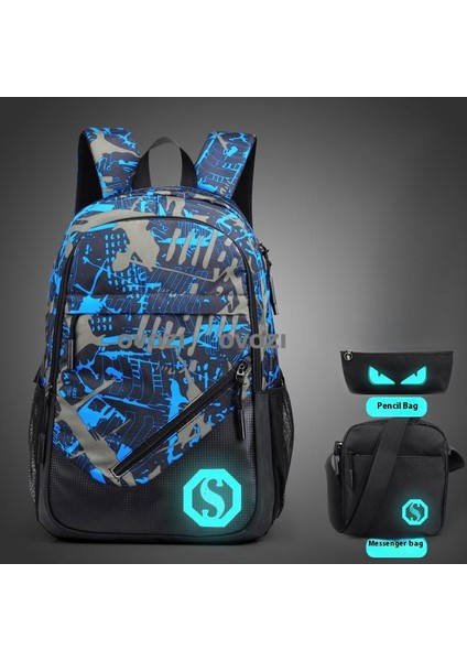 Ovozı Günlük Omuz Çantası Öğrenci Okul Çantası Seti (Yurt Dışından)