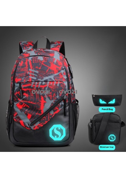 Ovozı Günlük Omuz Çantası Öğrenci Okul Çantası Seti (Yurt Dışından)
