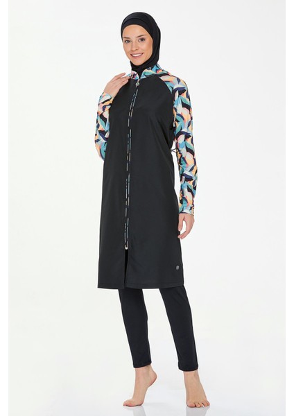 Likralı Tam Kapalı Tesettür Mayo Elena 8266 Siyah fırsatları