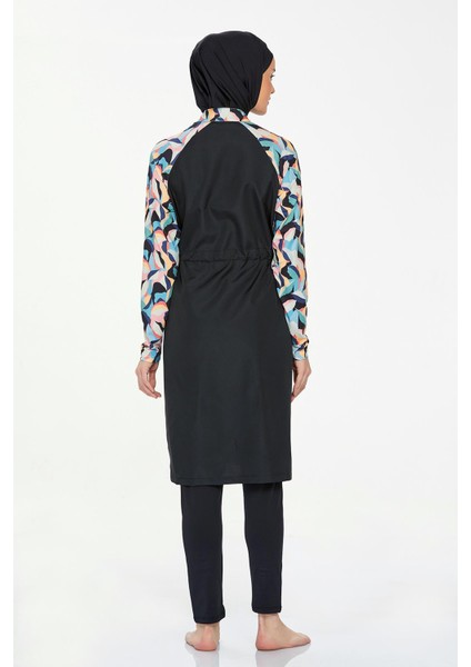 Likralı Tam Kapalı Tesettür Mayo Elena 8266 Siyah indirimleri
