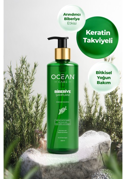 Biberiye Şampuanı Saç Uzamasına Yardımcı Biotin ve Argan Özlü 400 ml
