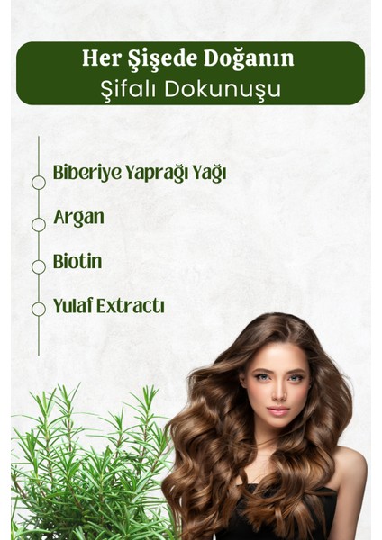 Biberiye Şampuanı Saç Uzamasına Yardımcı Biotin ve Argan Özlü 400 ml modelleri