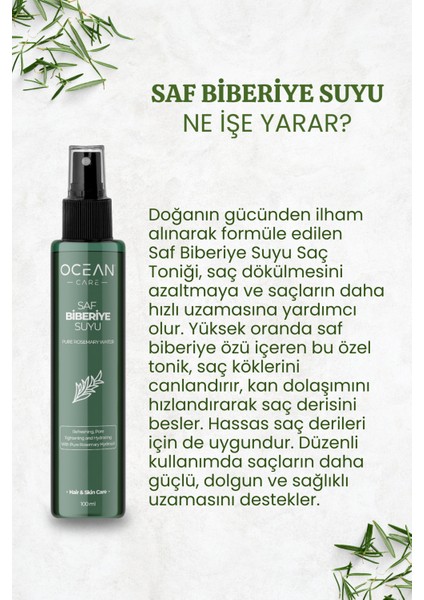 Biberiye Suyu Saç Uzamasını Destekleyici Saf Saç Toniği 100 ml fiyatları