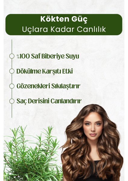 Biberiye Suyu Saç Uzamasını Destekleyici Saf Saç Toniği 100 ml modelleri