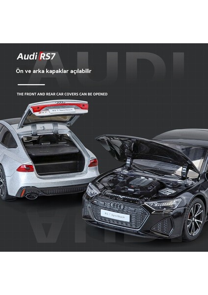 1 Ila 24 Audi Rs7 Spor Araba Ses ve Işık Geri Dönüş Oyuncak Araba (Yurt Dışından) indirimleri