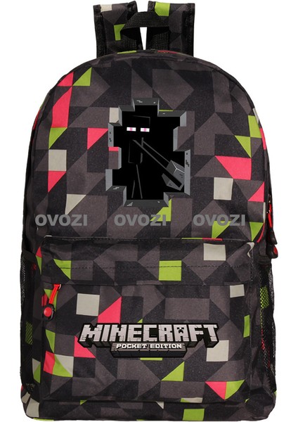 Ovozı 45CM Minecraft Öğrenci Okul Çantası Rahat Omuz Çantası (Yurt Dışından)