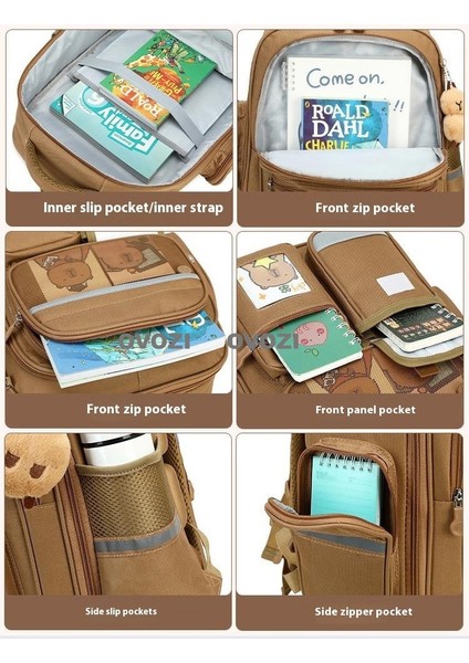 Ovozı Büyük Kapasiteli Karikatür Öğrenci Okul Çantası Günlük Omuz Çantası (Yurt Dışından) indirimleri