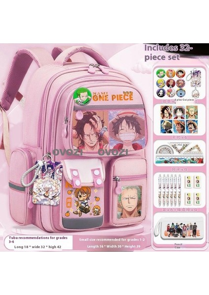 Ovozı 41CM One Piece Omurga Koruma Yük Azaltma Büyük Kapasiteli Öğrenci Okul Çantası Açılış Sezonu Hediye Çantası Eğlence Omuz Çantası (Yurt Dışından)