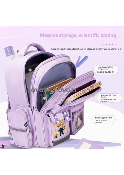 Ovozı 41CM One Piece Omurga Koruma Yük Azaltma Büyük Kapasiteli Öğrenci Okul Çantası Açılış Sezonu Hediye Çantası Eğlence Omuz Çantası (Yurt Dışından) fiyatları