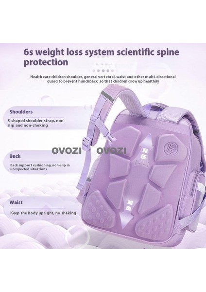 Ovozı 41CM One Piece Omurga Koruma Yük Azaltma Büyük Kapasiteli Öğrenci Okul Çantası Açılış Sezonu Hediye Çantası Eğlence Omuz Çantası (Yurt Dışından) modelleri