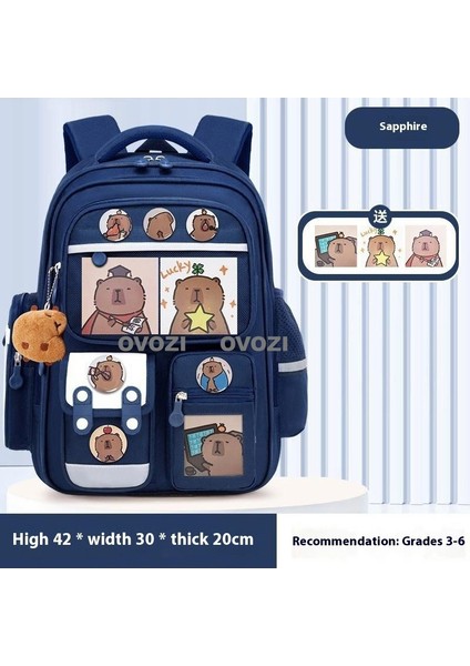 Ovozı Sevimli Karikatür Yük Azaltma Omurga Koruma Öğrenci Okul Çantası Eğlence Omuz Çantası (Yurt Dışından)