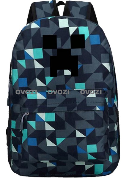 Ovozı 45CM Minecraft Öğrenci Okul Çantası Rahat Omuz Çantası (Yurt Dışından)