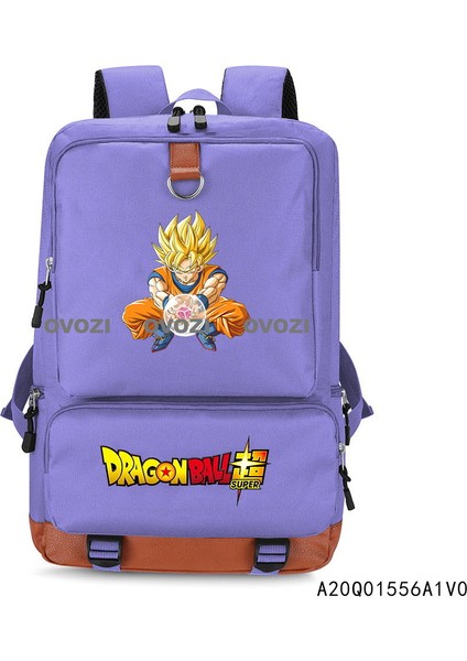 Ovozı 43CM Dragon Ball Karikatür Öğrenci Okul Çantası Günlük Omuz Çantası (Yurt Dışından)