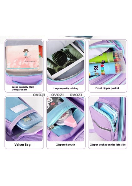 Ovozı Büyük Kapasiteli Yük Azaltma Omurga Koruma Öğrenci Okul Çantası Eğlence Omuz Çantası (Yurt Dışından) indirimleri