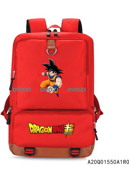 Ovozı 43CM Dragon Ball Karikatür Öğrenci Okul Çantası Günlük Omuz Çantası (Yurt Dışından)