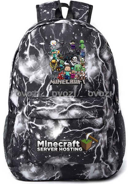 Ovozı 45CM Minecraft Öğrenci Okul Çantası Rahat Omuz Çantası (Yurt Dışından)