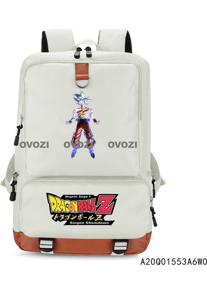 Ovozı 43CM Dragon Ball Karikatür Öğrenci Okul Çantası Günlük Omuz Çantası (Yurt Dışından)