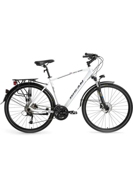 Trx 8500 Cıty Erkek Şehir Tur Bisikleti 46CM Hd 28 Jant 27 Vites Mat Beyaz Lacivert