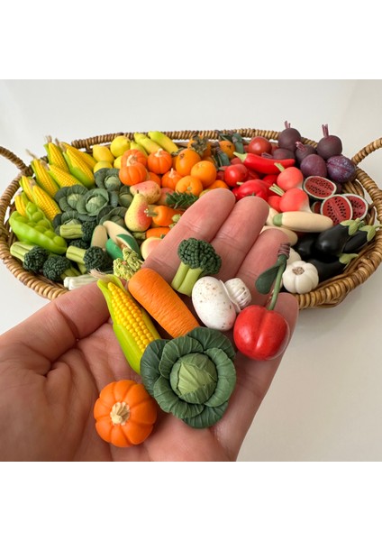 Minyatür Meyve Sebze Oyuncağı (26'lı) Tropikal Set