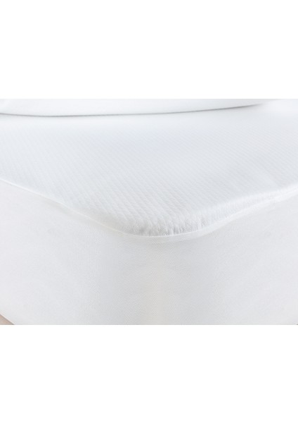 Flore Sıvı Geçirmez Fitted Çift Kişilik Yatak Alezi - Beyaz
