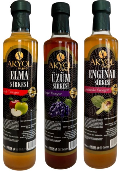 Elma-Enginar-Üzüm 3’lü Sirke Seti