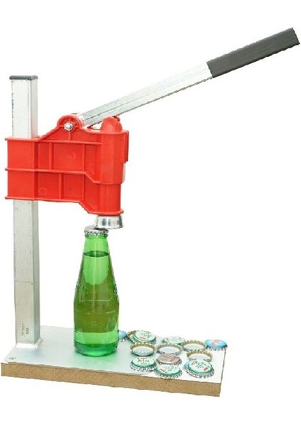 Gazoz ve Soda Kapağı Kapatma Makinesi, Ayarlanabilir Boy, 200 Kapak Dahil fırsatları