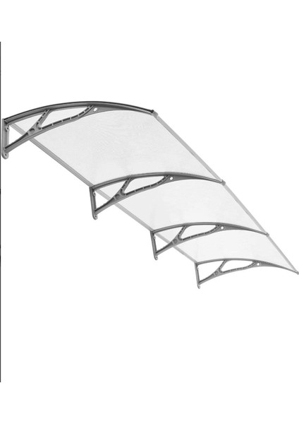 Kapı Üstü Pratik Sundurma 360 x 80 cm Gri