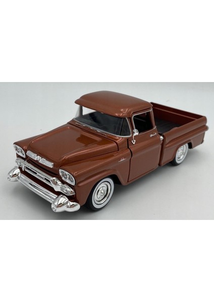 Motor Max Koleksiyon 1 / 24 Ölçek 1958 Gmc 100 Pickup Model Metal Araba Kırmızı