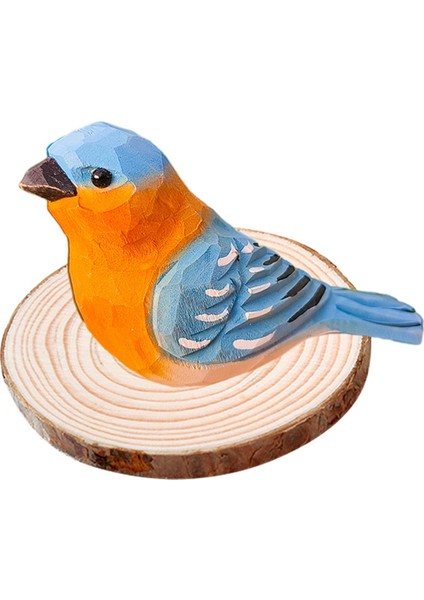 Ahşap Kuş Süsleri Iskandinav Tarzı Ahşap El Oyması Kuş Sanatı Dekorasyon Minyatür Hayvan El Sanatları Çocuk Hediyeleri, E (Yurt Dışından)