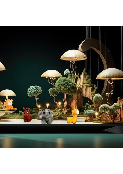 50 Adet Mini Orman Hayvanları Figürleri Reçine Küçük Hayvan Minyatürleri Vahşi Hayvan Minyatür Bahçe Aksesuarları, A (Yurt Dışından) modelleri