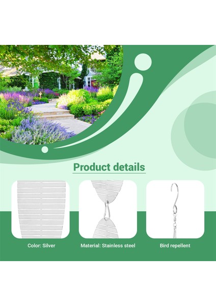 Paslanmaz Çelik Kuş Korkutucu Disk Seti, 3D Yansıtıcı Helix Rüzgar Döndürücüler Açık Bahçe Dekoru Bahçe Veranda Çiftlik-Balık Kılçığı (Yurt Dışından) fırsatları