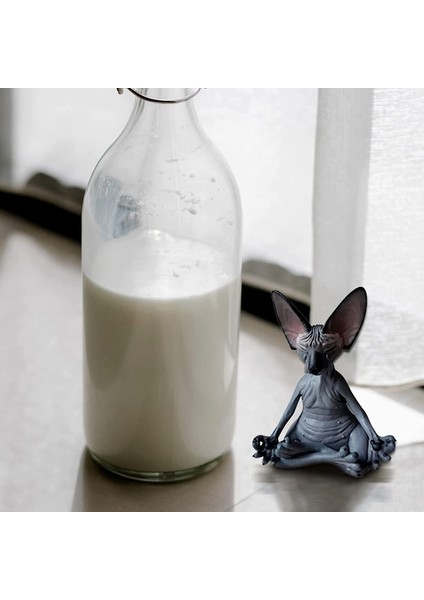 Sphynx Kedi Meditasyon, Düşünen Kedi Heykeli, Meditasyon Düşünen Kedi, Sphynx Tüysüz Kedi Meditasyon Tahsil Dekor (Yurt Dışından) modelleri
