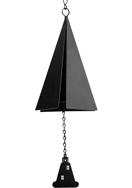 Gözetleme Kulesi Rüzgar Çanı Demir Üçgen Rüzgar Çanı Kolye Dekorasyonu (Yurt Dışından)