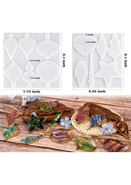 Noel Reçine Kalıbı, Epoksi Reçine Için 2 Adet Noel Süsü Silikon Kalıbı, Kendin Yap Reçine El Sanatları Anahtarlık Noel Dekoru Hediyesi (Yurt Dışından) indirimleri