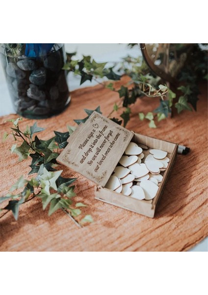 Düğün Misafir Defteri Alternatif Düğün Dekoru 3D Kazınmış Misafir Defteri Misafir Bırakma Kutusu Hoş Geldiniz Kartı Düğün Dekorasyonları, A (Yurt Dışından)