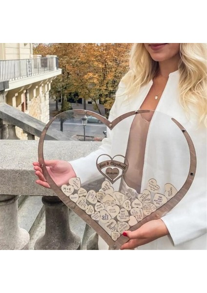 Düğün Misafir Defteri Alternatif Düğün Dekoru 3D Kazınmış Misafir Defteri Misafir Bırakma Kutusu Hoş Geldiniz Kartı Düğün Dekorasyonları, A (Yurt Dışından) modelleri