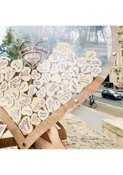 Düğün Misafir Defteri Alternatif Düğün Dekoru 3D Kazınmış Misafir Defteri Misafir Bırakma Kutusu Hoş Geldiniz Kartı Düğün Dekorasyonları, A (Yurt Dışından) fırsatları