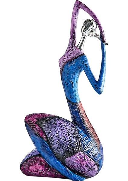 Kadın Sanat Figürleri Heykel, Ev Dekoru Için Renkli Reçine Soyut Kadın Heykeli, Oda A Için Yağlıboya Dekorasyonları (Yurt Dışından)