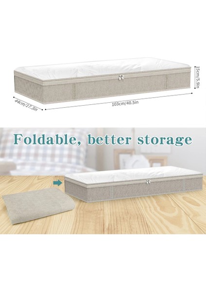 Katlanabilir Yatak Altında Çanta Büyük Yatak Altında Saklama Kutuları Kalın Nefes Alabilen Yatak Altı Giysi Saklama Torbaları Fermuarlı Organizatör (Yurt Dışından) fiyatları