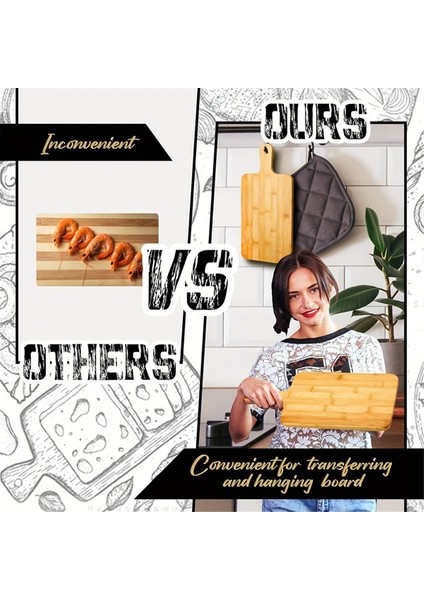 Saplı Bambu Kesme Tahtası Ahşap Bambu Servis Tahtası Pizza Sebze Et Için Mutfak Doğrama Tahtaları (Yurt Dışından) fiyatları