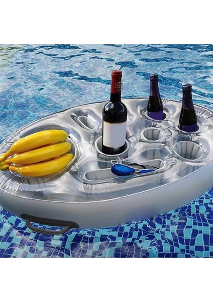 Şişme Yüzen Sıralı Yüzme Havuzu Şamandıra Gıda Bira Tepsisi Havuz Hava Yatağı Su Yiyecek Içecek Tutucusu Yaz Parti Halkası (Yurt Dışından) modelleri