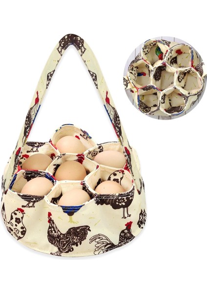 7 Poşet Yumurta Toplama Sepeti Yumurta Toplama Sepeti Yumurta Toplama Yumurta Tutucu Çantaları Için Tuval Yumurta Çantaları (Yurt Dışından)