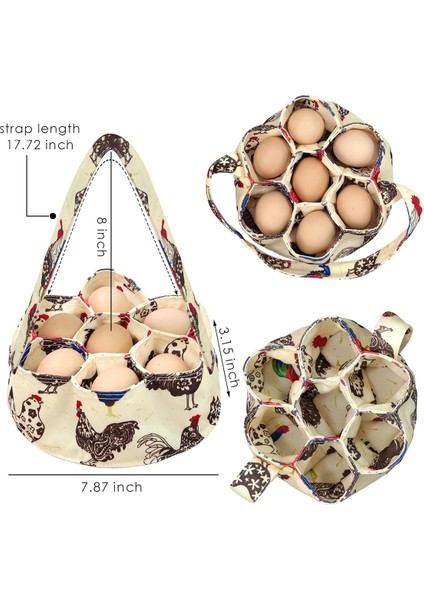 7 Poşet Yumurta Toplama Sepeti Yumurta Toplama Sepeti Yumurta Toplama Yumurta Tutucu Çantaları Için Tuval Yumurta Çantaları (Yurt Dışından) fırsatları