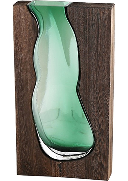 Ahşap Ev Cam Vazo Su Yükseltilmiş Çiçek Oturma Odası Yemek Masası Kuru Çiçek Düzenlemesi Kap Süsleme A (Yurt Dışından)