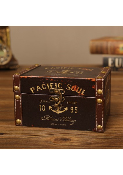 Vintage Depolama Dekoratif Bavul Küçük Retro Ahşap Kutu Tabut Kilidi Masaüstü Saklama Kutusu Bitirme Muhe Mücevher Kutusu 66 Yol (Yurt Dışından) modelleri