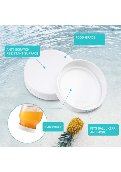 18 Paket Geniş Ağızlı Mason Kavanoz Kapakları, Konserve Kavanozları Için Plastik Saklama Kapakları, Sızdırmaz ve Çizilmeye Karşı Dayanıklı Yüzey (Yurt Dışından) fırsatları