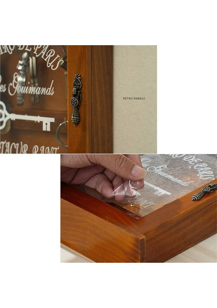 Ahşap Anahtar Kutusu, Retro, Duvar, Manyetik Kapılı Anahtar Dolabı, 6 Kancalı Dayanıklı Masif Ahşap Depolama-A (Yurt Dışından) indirimleri