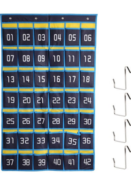 42 Numaralı Cepler Grafik Cep Telefonu Asılı Organizatör Asılı Saklama Çantası Sınıf Hesap Makinesi Cep Telefonu Tutucular (Yurt Dışından)