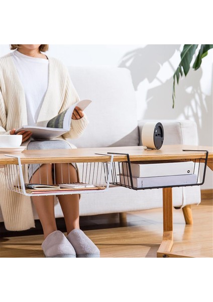 Ana Sayfa Çok Amaçlı Depolama Rafı Dolap Altı Depolama Rafı Sepet Tel Raf Düzenleyici Sepet, Beyaz, L (Yurt Dışından) indirimleri