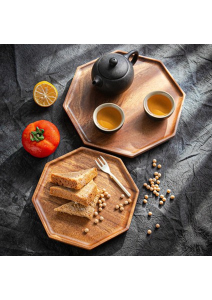 Ahşap Servis Tabağı Sekizgen Plaka Çok Amaçlı Yemek Tepsisi Meyve Tatlısı Ekmek Aperatif Şeker Tabağı Ahşap Kaseler-A (Yurt Dışından) fırsatları